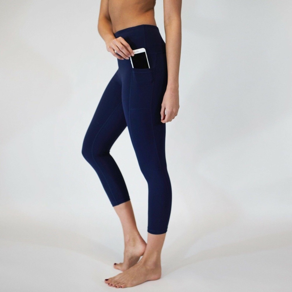 Senita Athletics Navy Ellie Capris Large